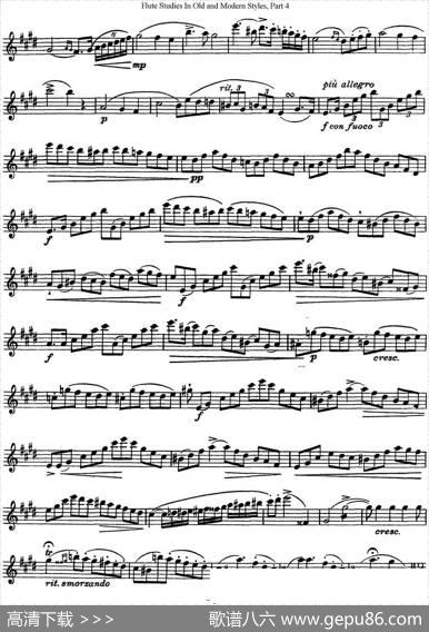 斯勒新老风格长笛练习重奏曲（第四部分）（NO.8）|SiegfriedThieleS.(斯勒)
