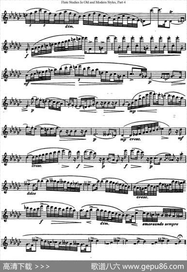 斯勒新老风格长笛练习重奏曲（第四部分）（NO.13）|SiegfriedThieleS.(斯勒)