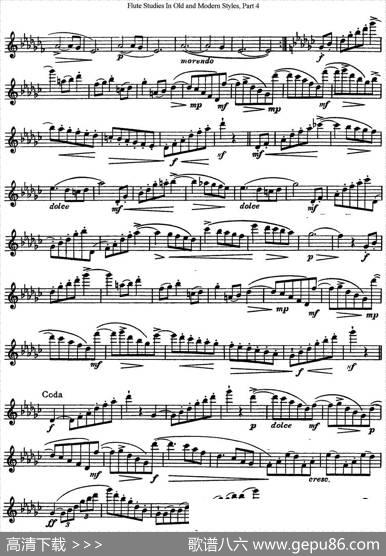 斯勒新老风格长笛练习重奏曲（第四部分）（NO.13）|SiegfriedThieleS.(斯勒)