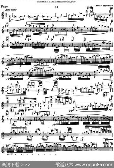 斯勒新老风格长笛练习重奏曲（第四部分）（NO.14-NO.15）|SiegfriedThieleS.(斯勒)