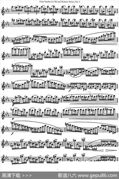 斯勒新老风格长笛练习重奏曲（第四部分）（NO.19）|SiegfriedThieleS.(斯勒)