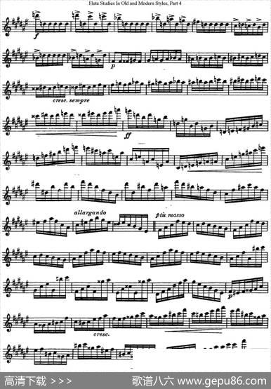 斯勒新老风格长笛练习重奏曲（第四部分）（NO.21）|SiegfriedThieleS.(斯勒)