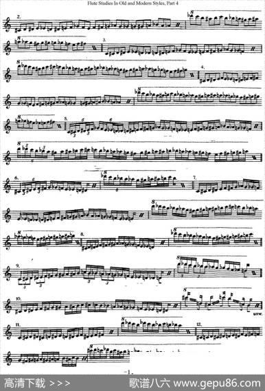 斯勒新老风格长笛练习重奏曲（第四部分）（NO.24）|SiegfriedThieleS.(斯勒)