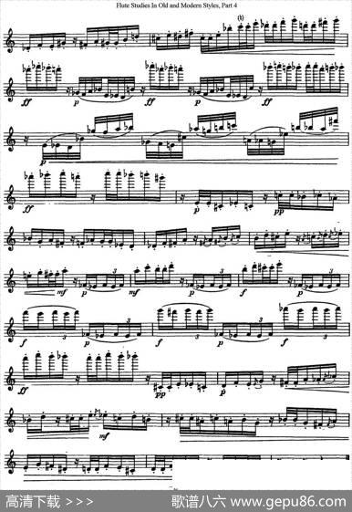 斯勒新老风格长笛练习重奏曲（第四部分）（NO.24）|SiegfriedThieleS.(斯勒)