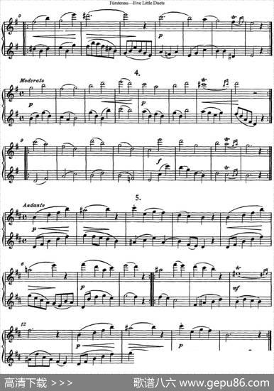 福斯特劳长笛重奏5小段|Furstenau（福斯特劳）