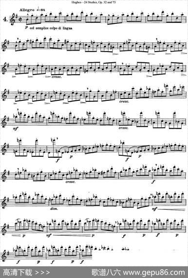 胡埃斯24首练习曲Op.32（NO.4）|Hughes(胡埃斯)