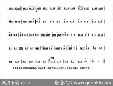 关东小曲（板胡曲集第七级）