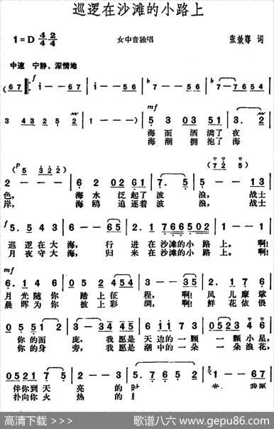 巡逻在沙滩的小路上 - 张效骞|胡俊成