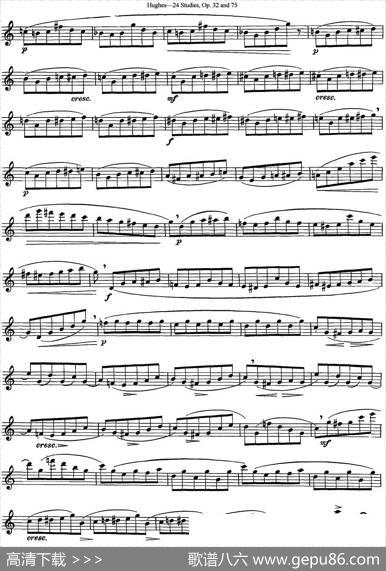 胡埃斯24首长笛练习曲Op.32（NO.5）|胡埃斯