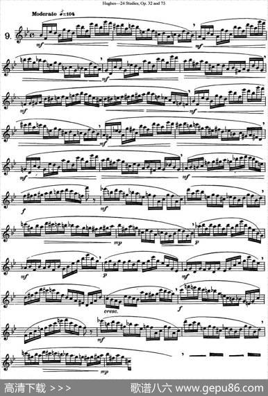 胡埃斯24首长笛练习曲Op.32（NO.9）|胡埃斯