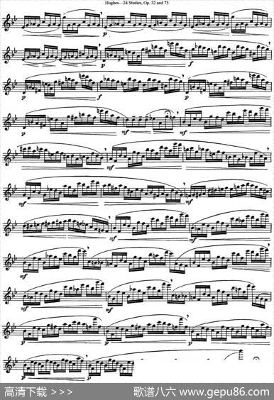 胡埃斯24首长笛练习曲Op.32（NO.9）|胡埃斯
