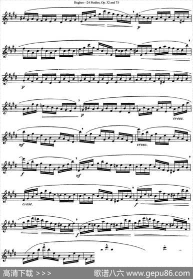 胡埃斯24首长笛练习曲Op.32（NO.14）|胡埃斯