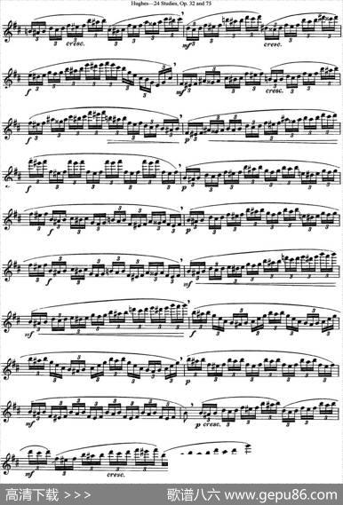 胡埃斯24首长笛练习曲Op.32（NO.16）|胡埃斯
