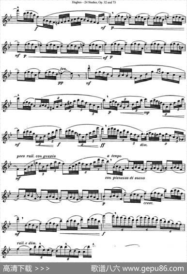 胡埃斯24首长笛练习曲Op.32（NO.17）|胡埃斯