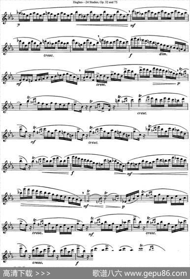 胡埃斯24首长笛练习曲Op.32（NO.20）|胡埃斯
