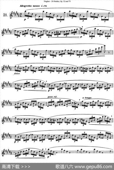 胡埃斯24首长笛练习曲Op.32（NO.21）|胡埃斯