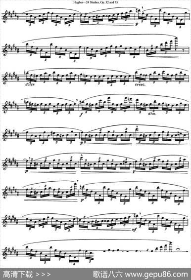 胡埃斯24首长笛练习曲Op.32（NO.21）|胡埃斯