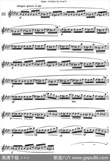 胡埃斯24首长笛练习曲Op.32（NO.22）|胡埃斯