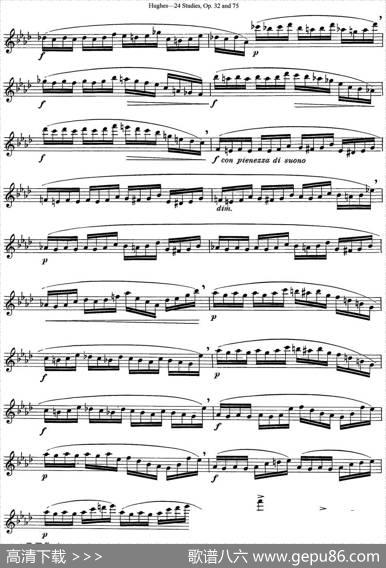 胡埃斯24首长笛练习曲Op.32（NO.22）|胡埃斯