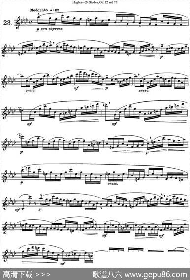 胡埃斯24首长笛练习曲Op.32（NO.23）|胡埃斯
