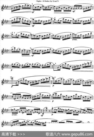 胡埃斯24首长笛练习曲Op.32（NO.23）|胡埃斯