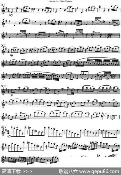 马瑞斯25首长笛小练习曲（NO.11-NO.14）|Marais（马瑞斯）
