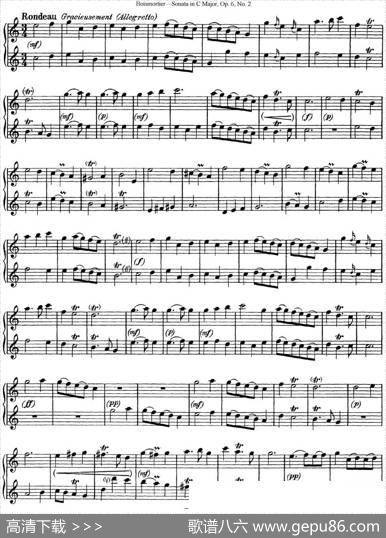 博伊斯卯绨C大调双长笛奏鸣曲Op.6（NO.2）|Boismortier(博伊斯卯绨)