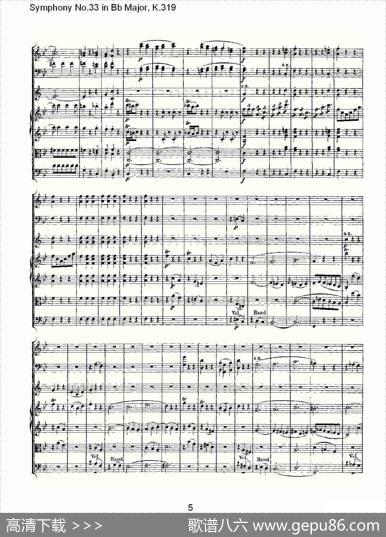 SymphonyNo.33inBbMajor,K.319（Bb大调第三十三交响曲K.31）