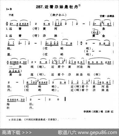 近看尕妹是牡丹
