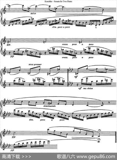 考埃琳双长笛奏鸣曲（NO.2）|Koechlin(考埃琳)