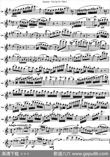 库默长笛三重奏Op.24（Flute1）|Kummer（库默）