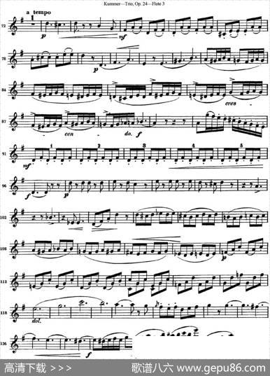 库默长笛三重奏Op.24（Flute3）|Kummer（库默）