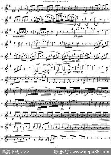 库默长笛三重奏Op.24（Flute3）|Kummer（库默）