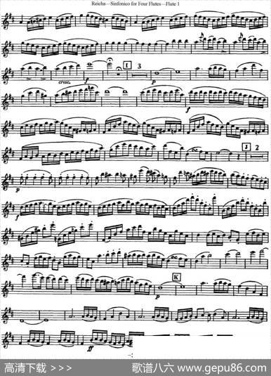 瑞查长笛四重奏（Flute1）|Reicha（瑞查）