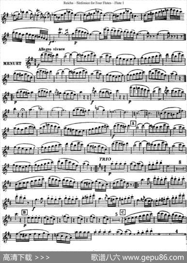 瑞查长笛四重奏（Flute1）|Reicha（瑞查）