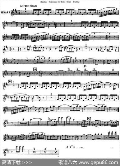 瑞查长笛四重奏（Flute2）|Reicha（瑞查）
