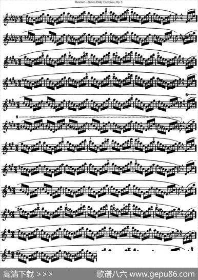 瑞澈特七首每日长笛练习曲Op.5（NO.2）|Reichert（瑞澈特）