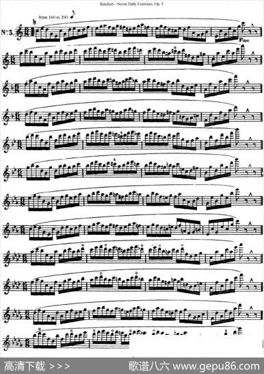 瑞澈特七首每日长笛练习曲Op.5（NO.3）|Reichert（瑞澈特）