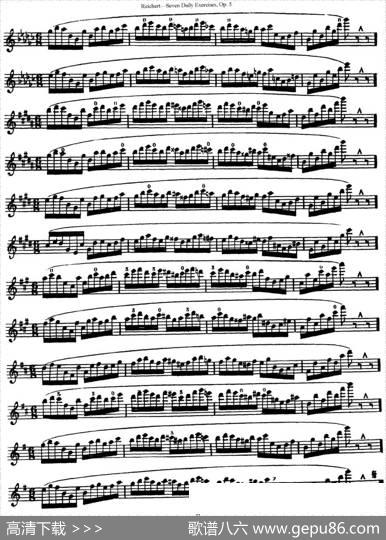瑞澈特七首每日长笛练习曲Op.5（NO.3）|Reichert（瑞澈特）
