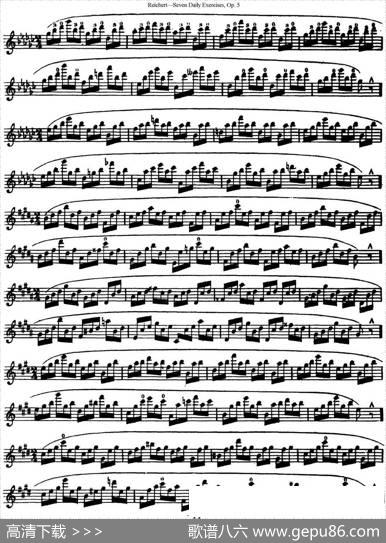瑞澈特七首每日长笛练习曲Op.5（NO.5）|Reichert（瑞澈特）