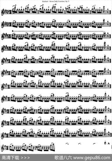 瑞澈特七首每日长笛练习曲Op.5（NO.7）|Reichert（瑞澈特）