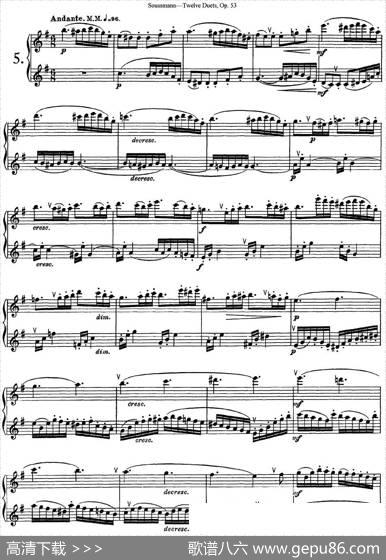 苏斯曼12首长笛重奏曲Op.53（NO.5）|Soussmann（苏斯曼）