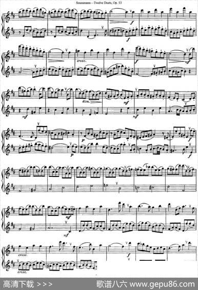 苏斯曼12首长笛重奏曲Op.53（NO.8-NO.9）|Soussmann（苏斯曼）