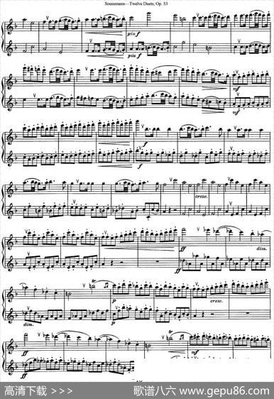 苏斯曼12首长笛重奏曲Op.53（NO.10-NO.11）|Soussmann（苏斯曼）
