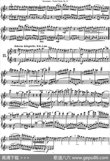 苏斯曼12首长笛重奏曲Op.53（NO.10-NO.11）|Soussmann（苏斯曼）