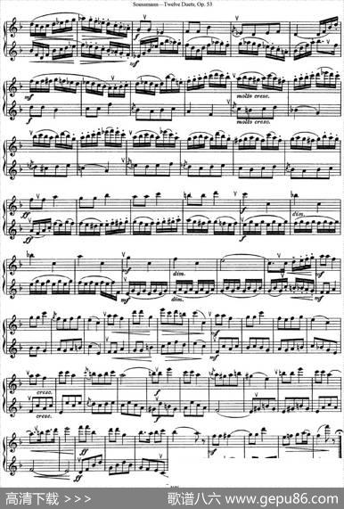 苏斯曼12首长笛重奏曲Op.53（NO.12）|Soussmann（苏斯曼）
