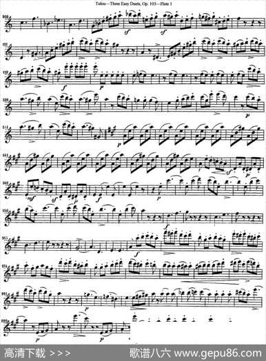 图露三首长笛简易重奏曲Op.103（Flute1）（NO.2）|Tulou（图露）