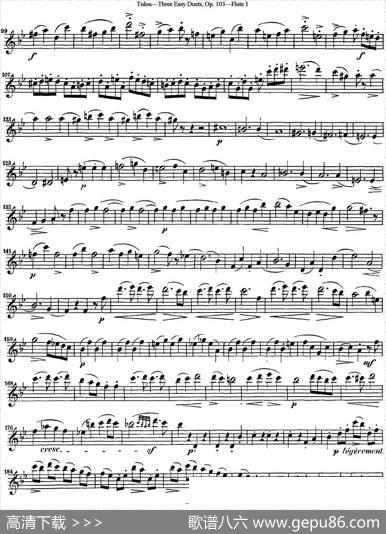 图露三首长笛简易重奏曲Op.103（Flute1）（NO.3）|Tulou（图露）