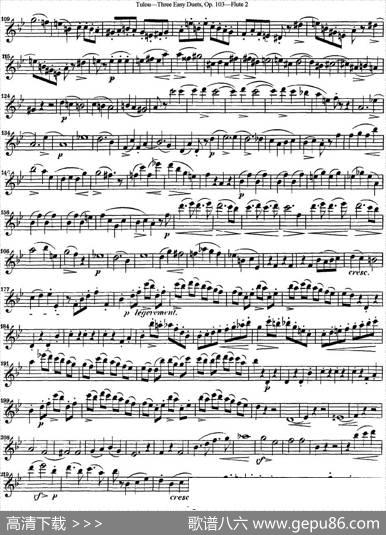 图露三首长笛简易重奏曲Op.103（Flute2）（NO.3）|Tulou（图露）