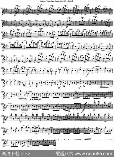 图露三首长笛简易重奏曲Op.103（Flute2）（NO.3）|Tulou（图露）